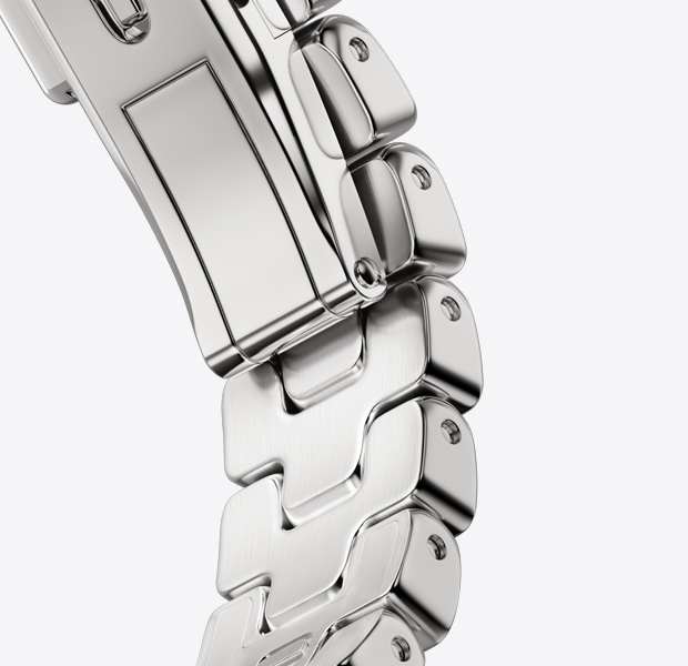 Apple Watch Hermès Series 11 Grand H band, satiné colour, quick-release metal buckle