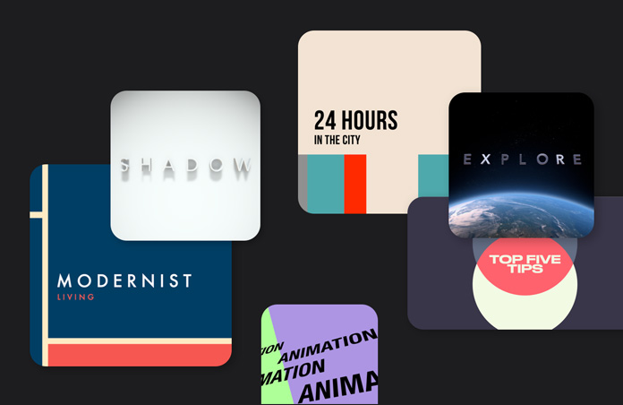 Série de graphismes disponibles dans la bibliothèque Final Cut Pro