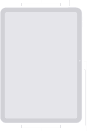 Prednji dijagram iPada Air