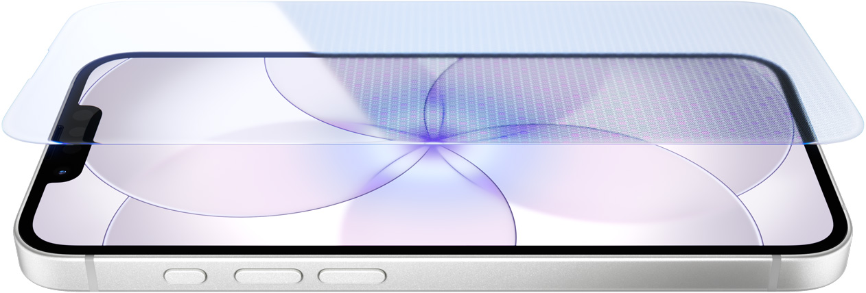 iPhone 17e, front exterior with Ceramic Shield, side exterior, white color, buttons: Action, volume