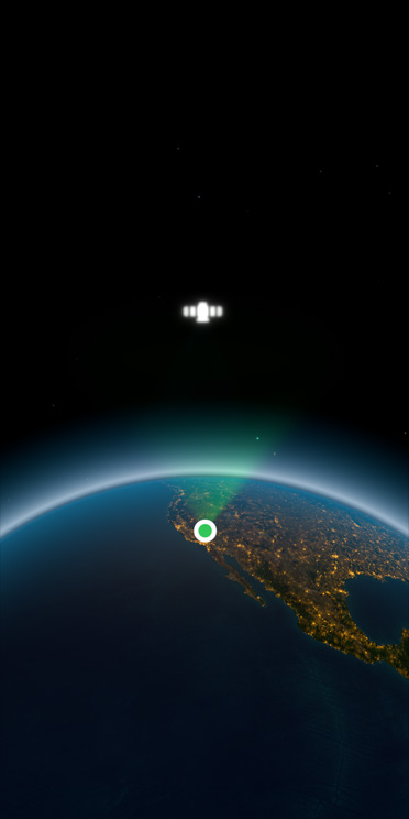 Herausgezoomtes Foto der Erde von oben