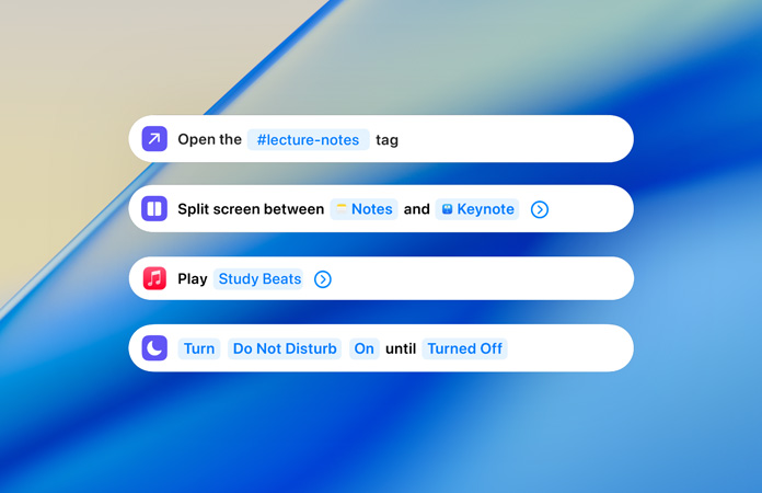 Četri saīšņu piemēri