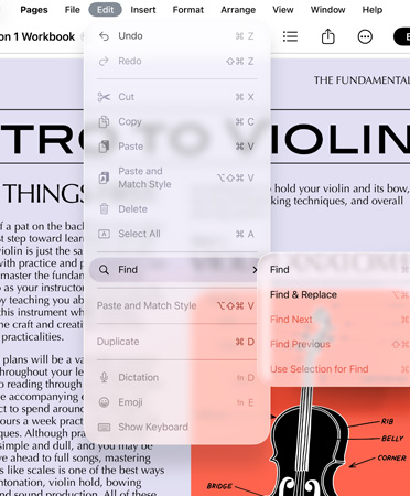 選單列特寫，展示還原、重做、剪下、複製和貼上等選項